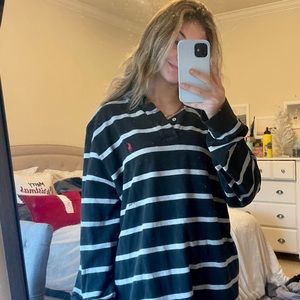 Oversized polo crewneck